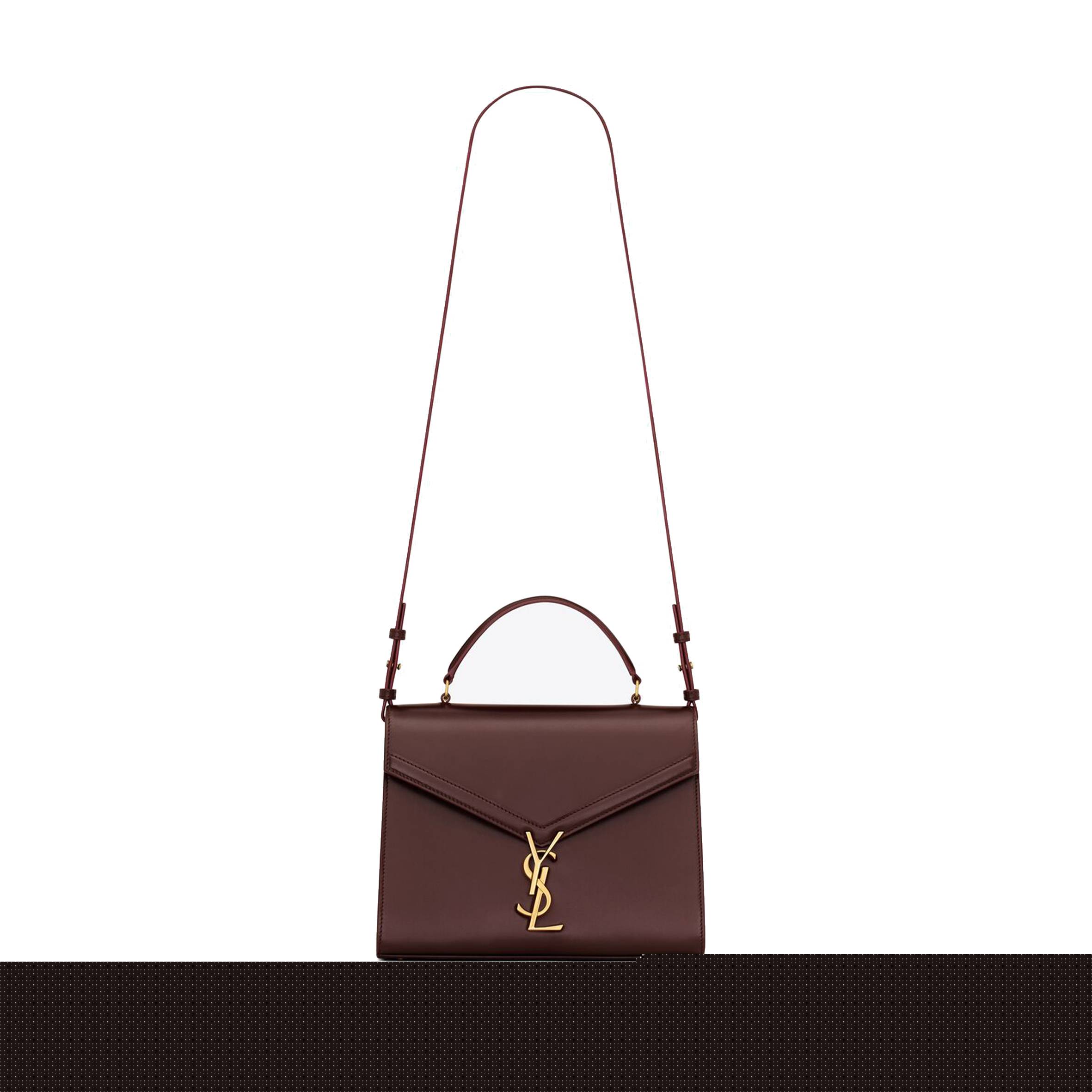YSL CASSANDRA MEDIUM TOP HANDLE BAG IN BOX SAINT LAURENT LEATHER 6239310SX0W2045 (24.5*20*11.5cm)