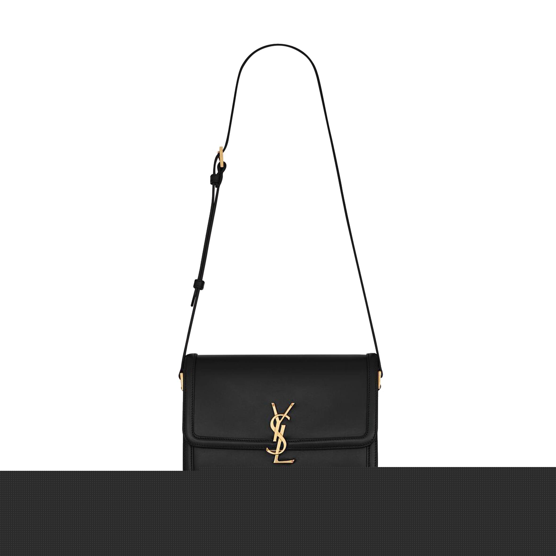 YSL SOLFERINO MEDIUM SATCHEL IN BOX SAINT LAURENT LEATHER 6343050SX0W1000 (23*16*6cm)