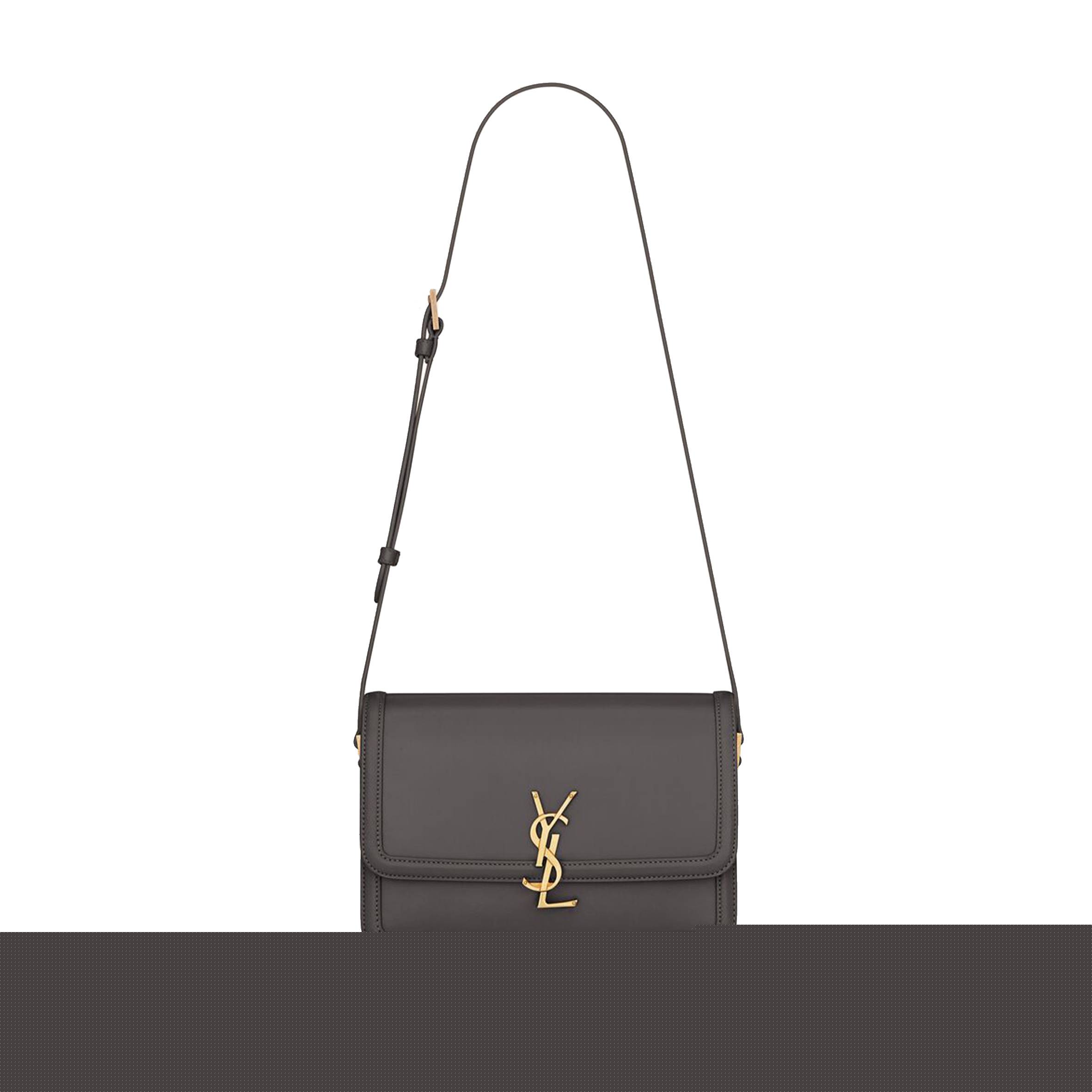YSL SOLFERINO MEDIUM SATCHEL IN BOX SAINT LAURENT LEATHER 6343050SX0W1112 (23*16*6cm)