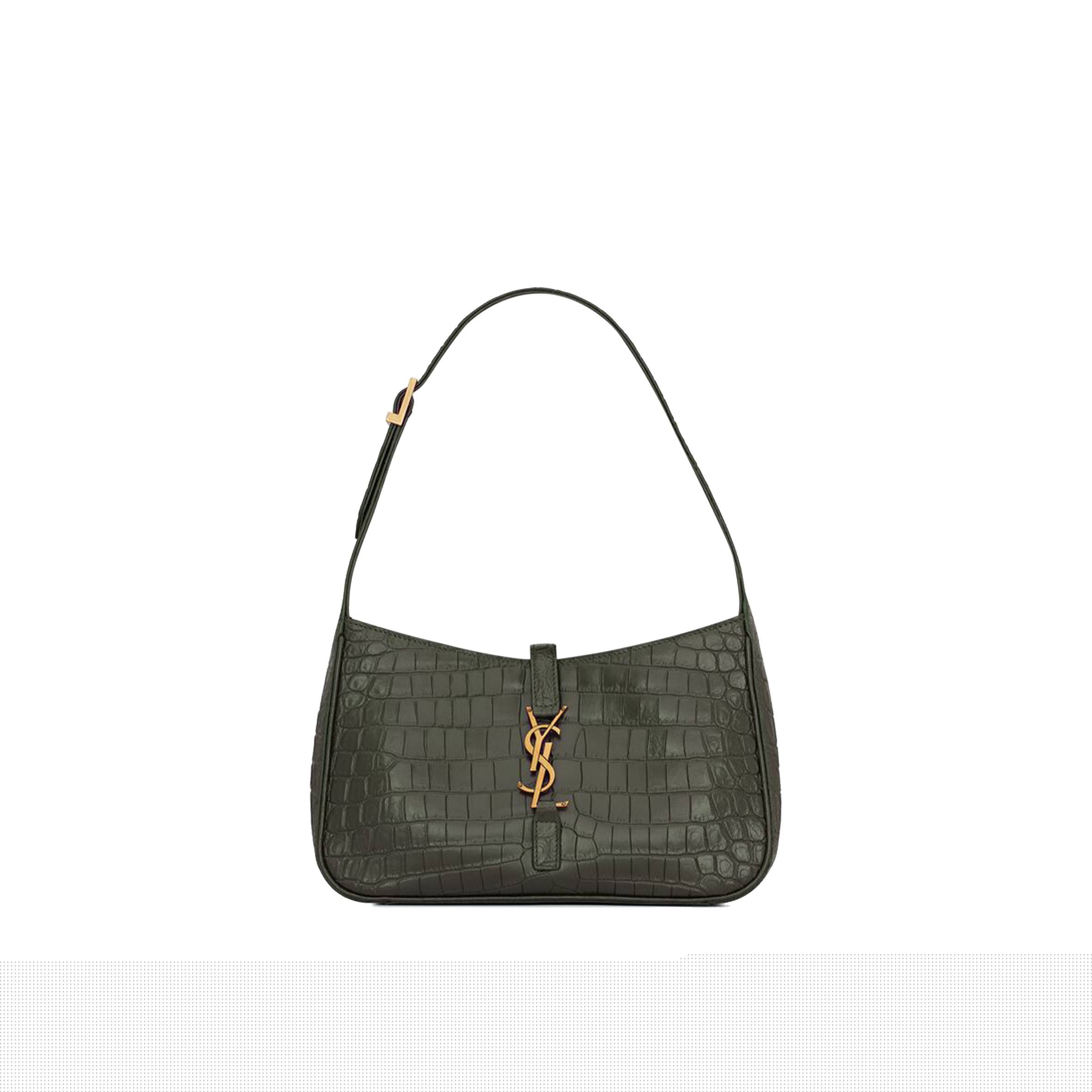 YSL LE 5 A 7 IN CROCODILE-EMBOSSED LEATHER 657228DZE0W3045 (23*16*6.5cm)