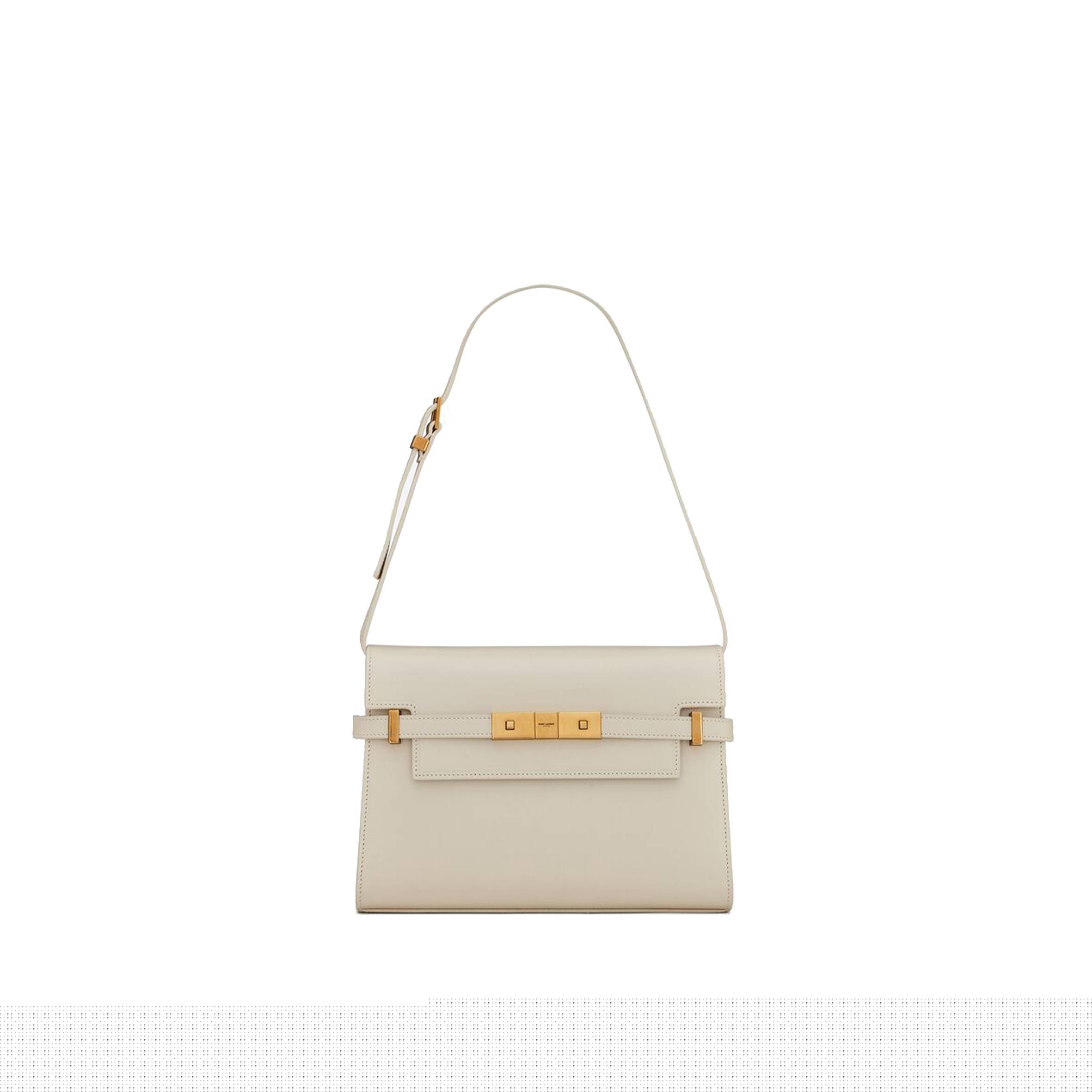 YSL MANHATTAN SMALL SHOULDER BAG IN BOX SAINT LAURENT LEATHER 6756260SX0W9207 (24*17.5*6cm)