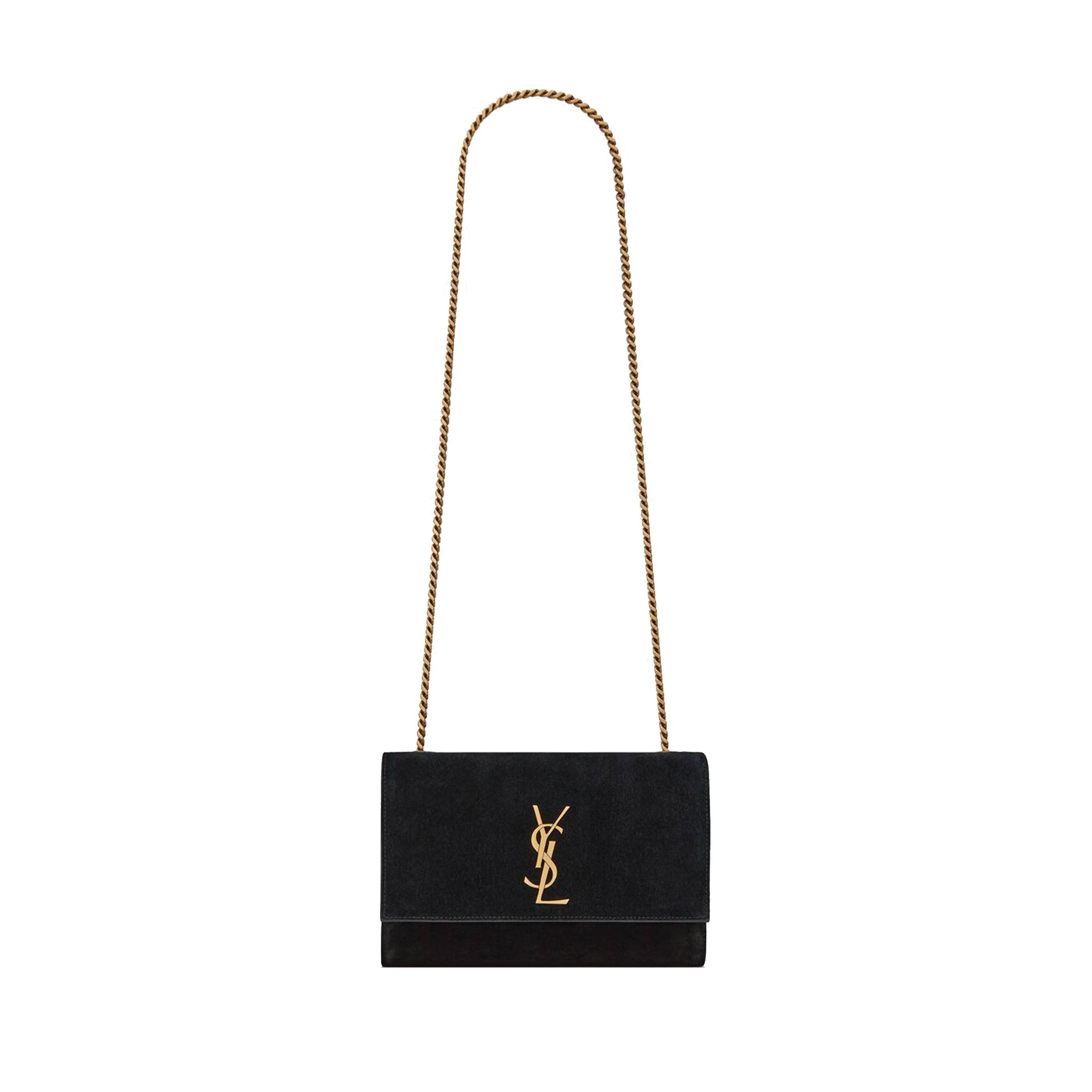 ysl kate small S*pplereversible chain bag in suede and leather 7212500ud7w1000 (22*14.5*6cm)