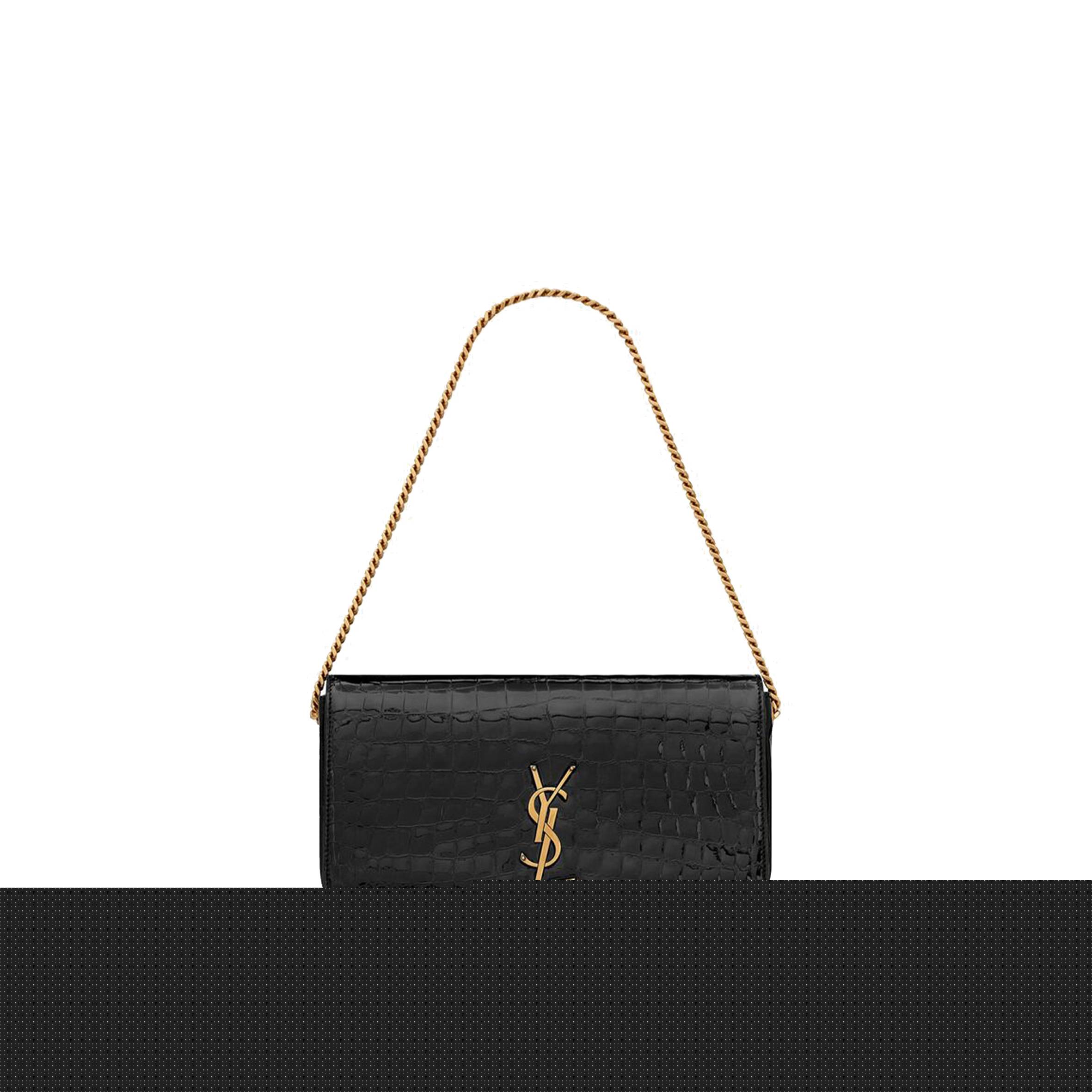 YSL KATE 99 CHAIN BAG IN ALLIGATOR-EMBOSSED LEATHER 72366015F0W1000 (26*13.5*4.5cm)